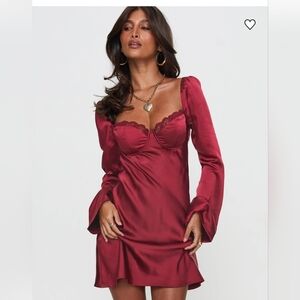 Princess Polly Burgundy Mini Dress